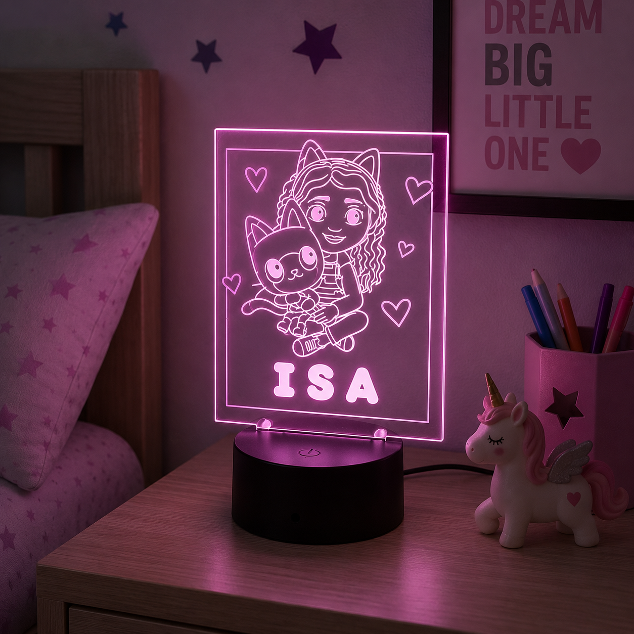 Veladora LED 3D personalizada con superhéroes