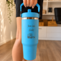 Vaso térmico personalizado con foto en grabado láser