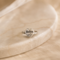 Anillo corazón personalizado con grabado láser